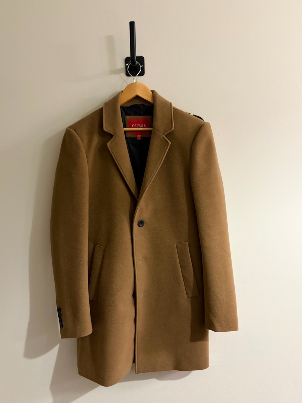 GUESS Men's Pea Coat in Camel Brown